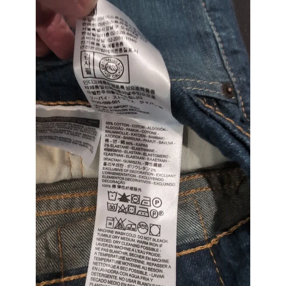 Levi's 514 Blue Jeans Men's 36x32 Medium Wash Straight EUC